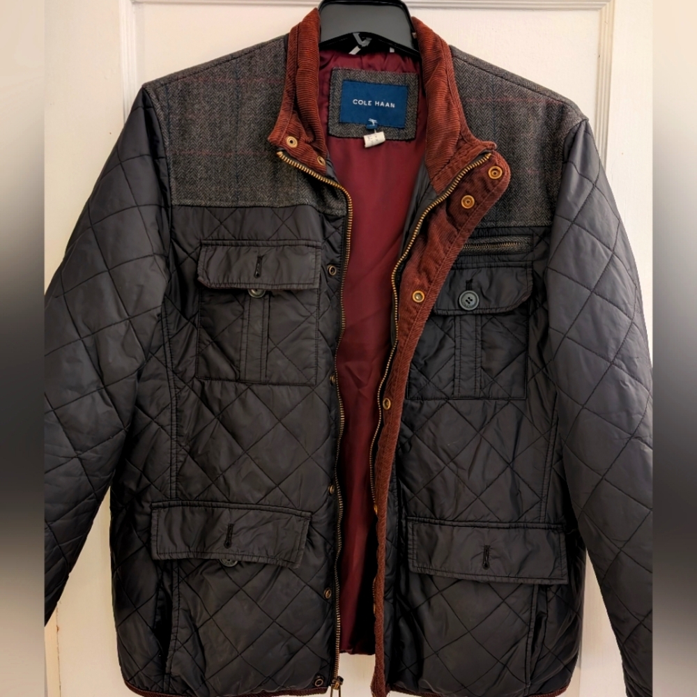 Cole Haan Navy Large quilted jacket